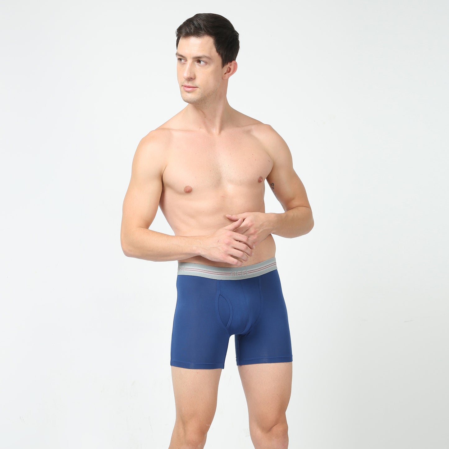 Men's Micro Modal Blue Boxer Brief