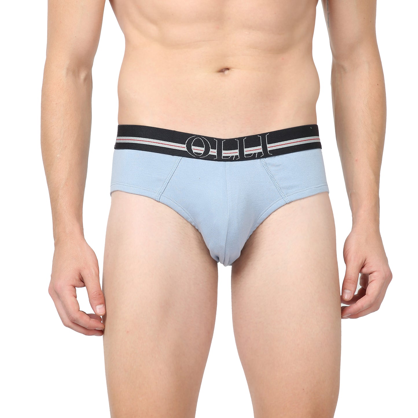 Men's super Combed Cotton Rib Sky Blue Brief