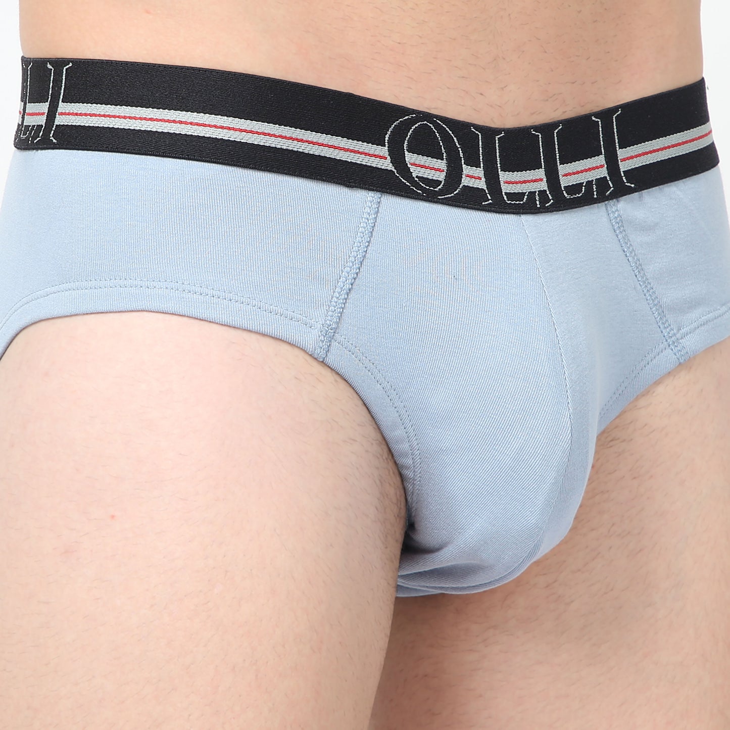 Men's super Combed Cotton Rib Sky Blue Brief