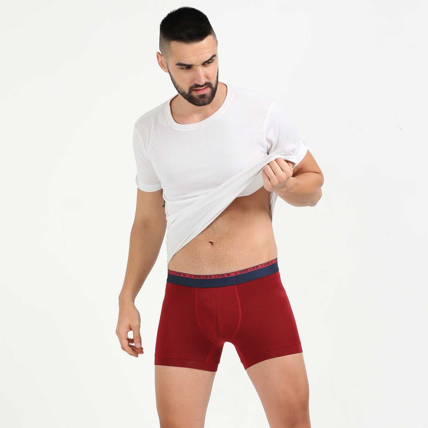 Rust Micro Modal Elastane Stretch Boxer Brief