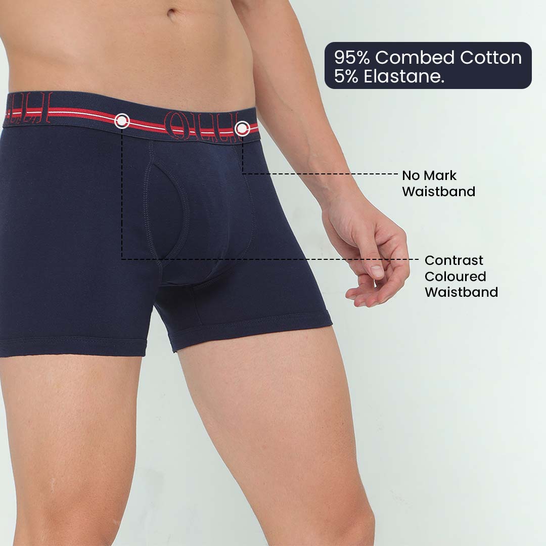 Men's super Combed Cotton Navy Trunk