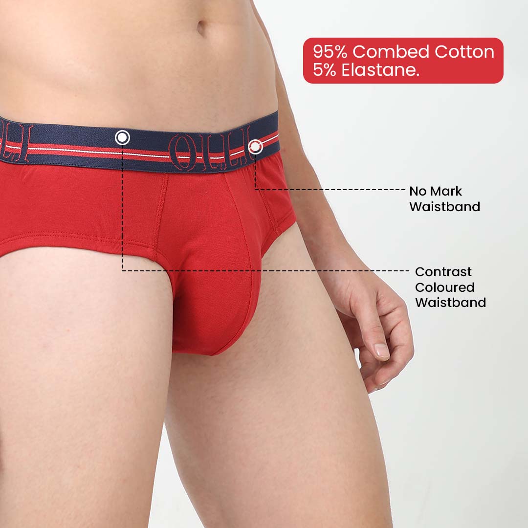 Men's super Combed Cotton Rib Rust Brief