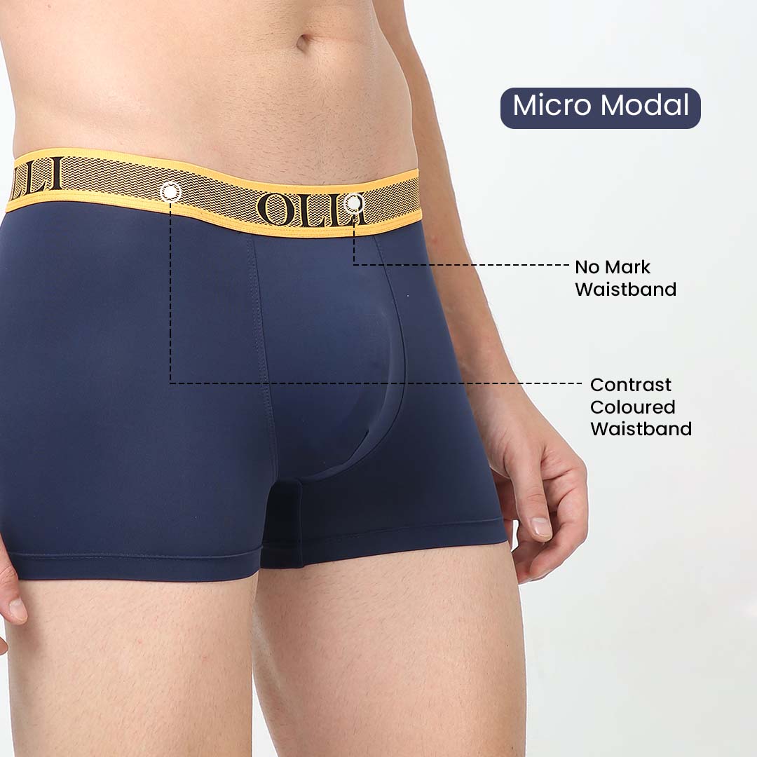 Men's Microfiber Navy Trunk