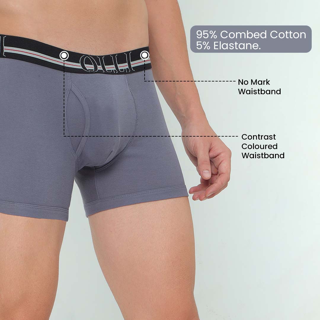 Men's super Combed Cotton Grey Trunk