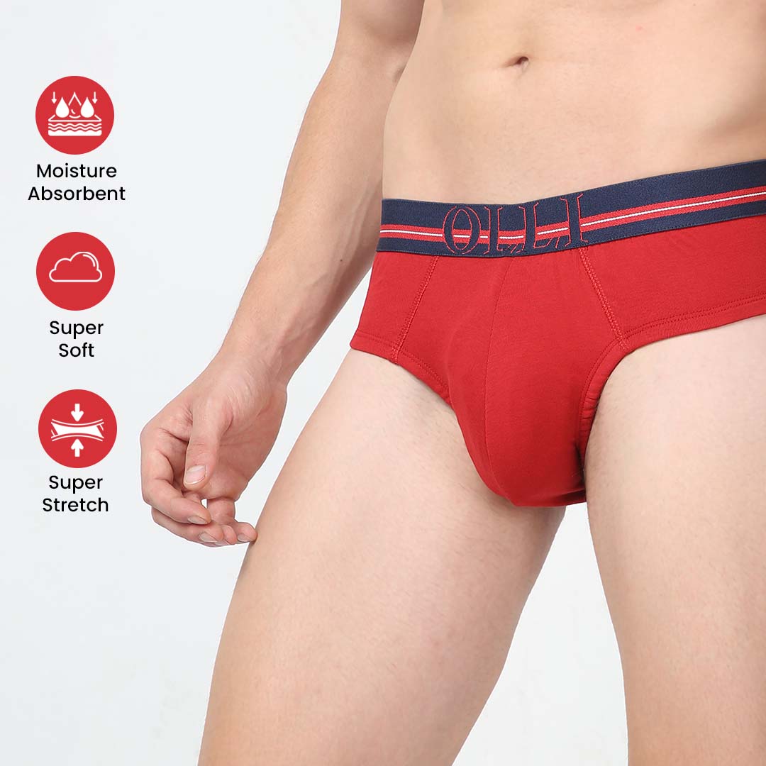 Men's super Combed Cotton Rib Rust Brief