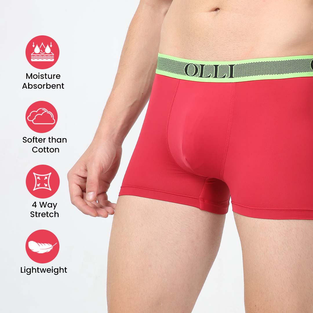 Men's Microfiber Maroon Trunk