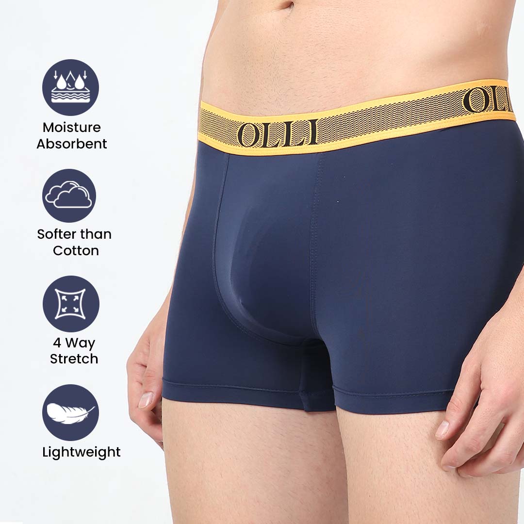 Men's Microfiber Navy Trunk