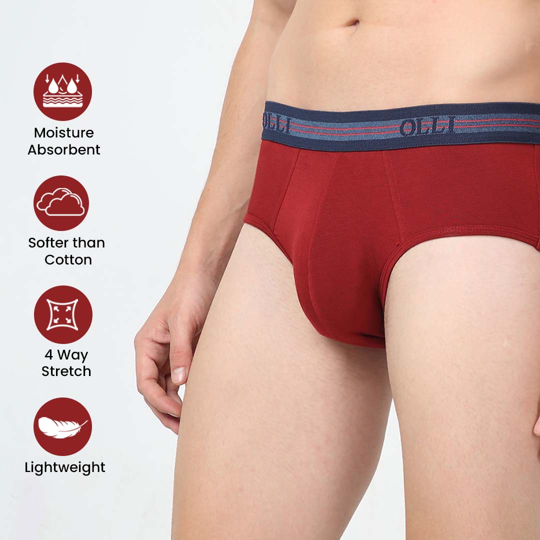 Men's Micro Modal Rust Brief