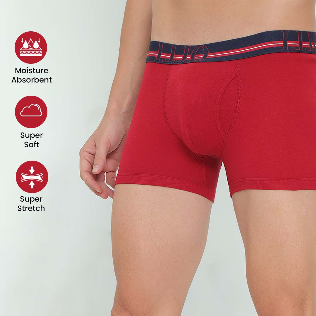 Men's super Combed Cotton Red Trunk