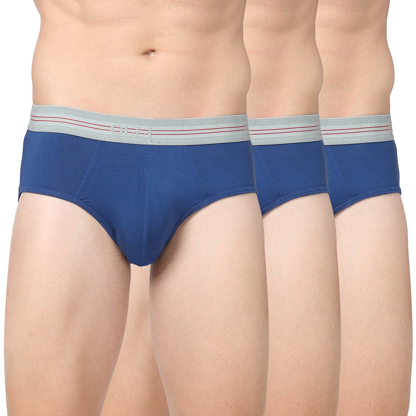 Men's Blue Micro Modal Elastane Stretch Brief (Pack of 3)