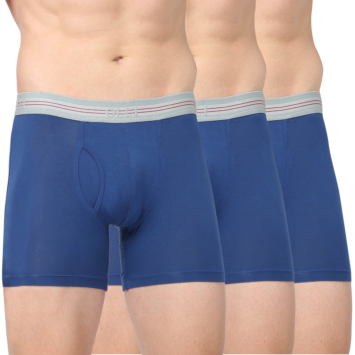 Men's Blue Micro Modal Elastane Stretch Boxer Brief (Pack of 3)