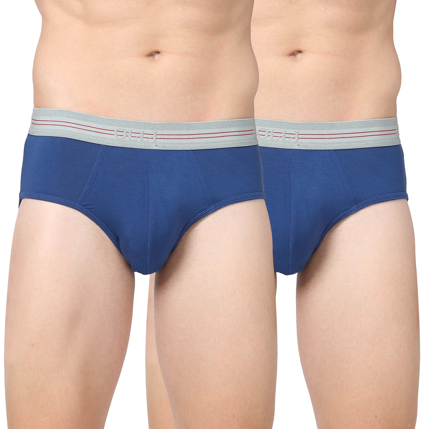 Men's Blue Micro Modal Elastane Stretch Brief (Pack of 2)