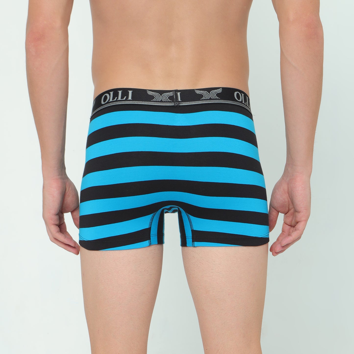 Men's Super Combed Cotton Black and Green Trunk