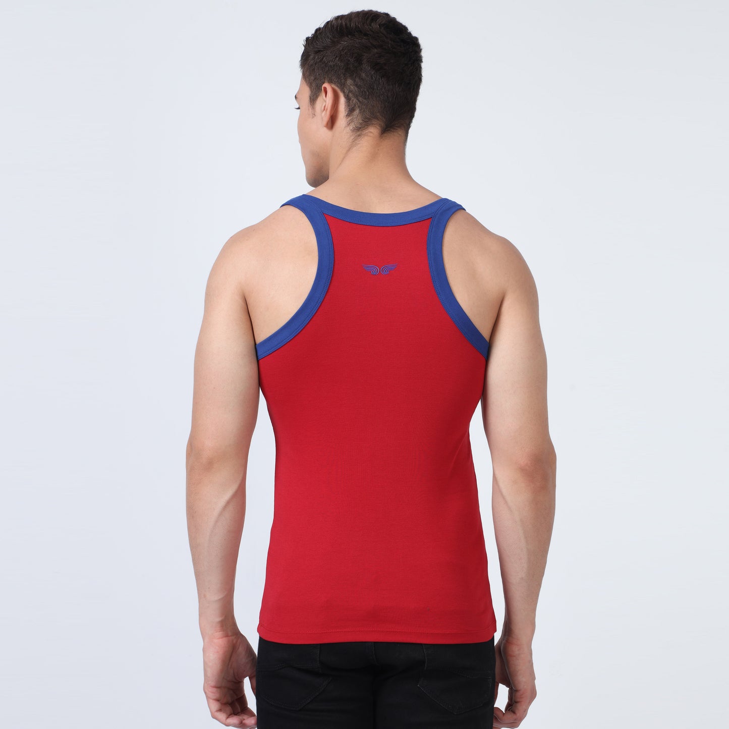 Red Cotton Rib Vest