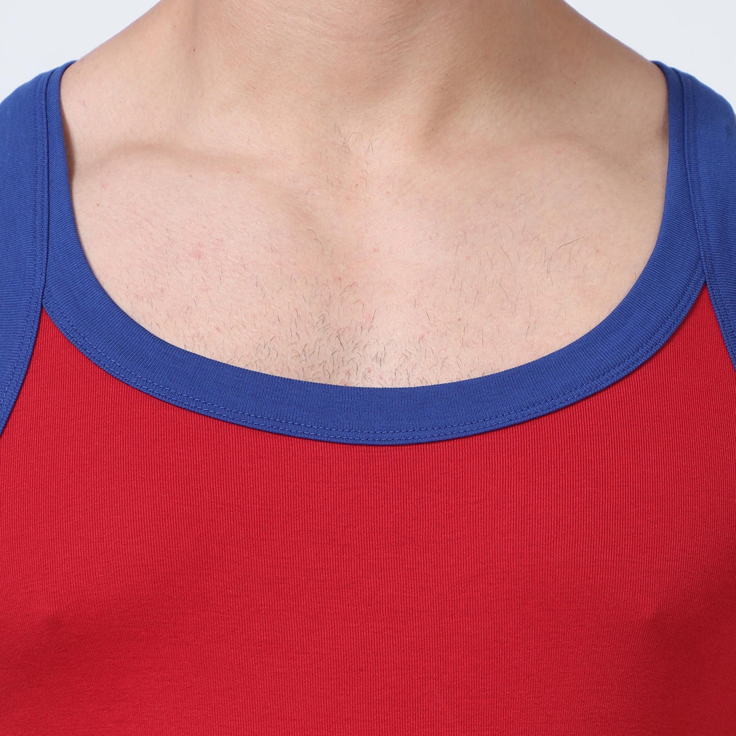 Red Cotton Rib Vest