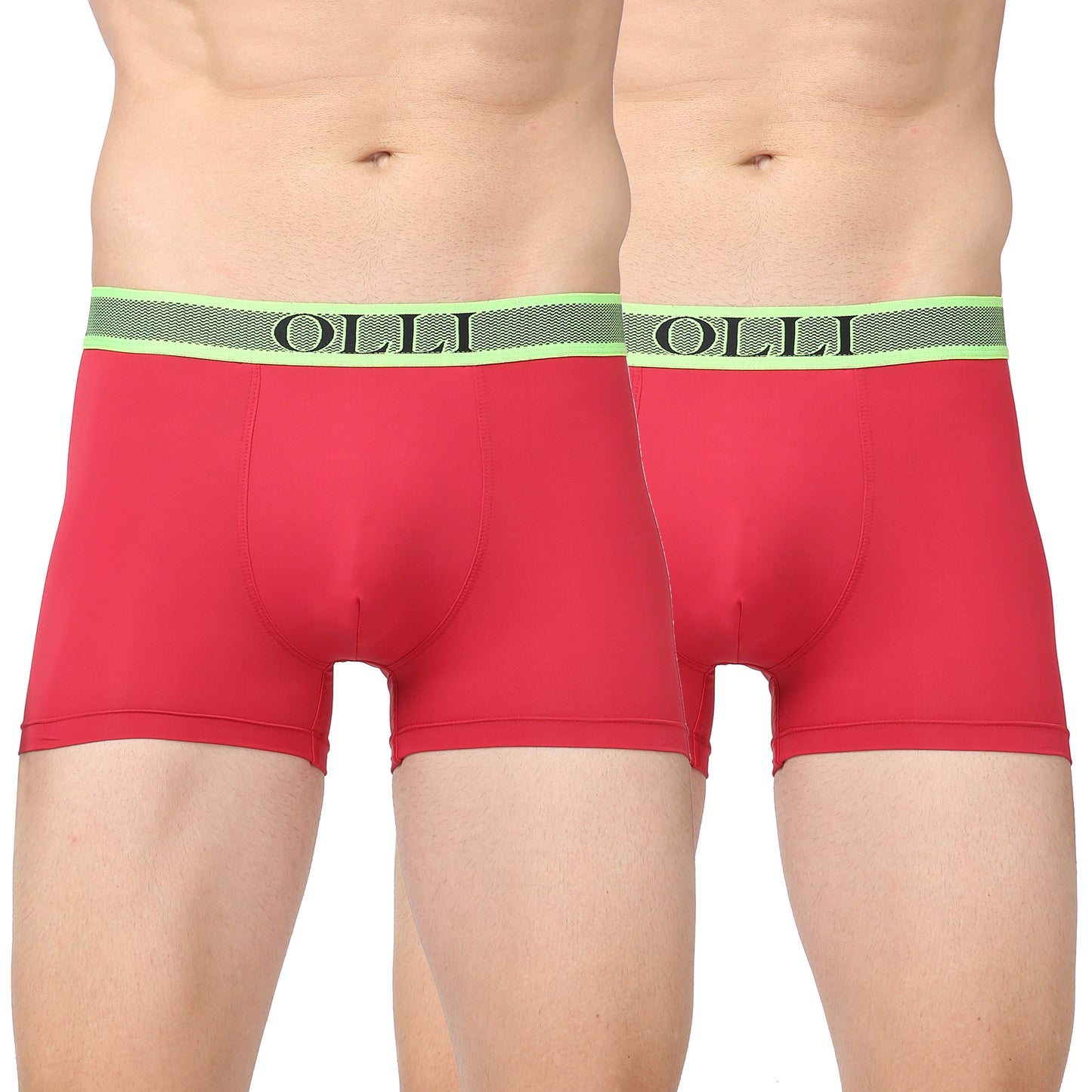 Men's Maroon Microfiber Polyamide Elastane Stretch Trunk (Pack of 2)