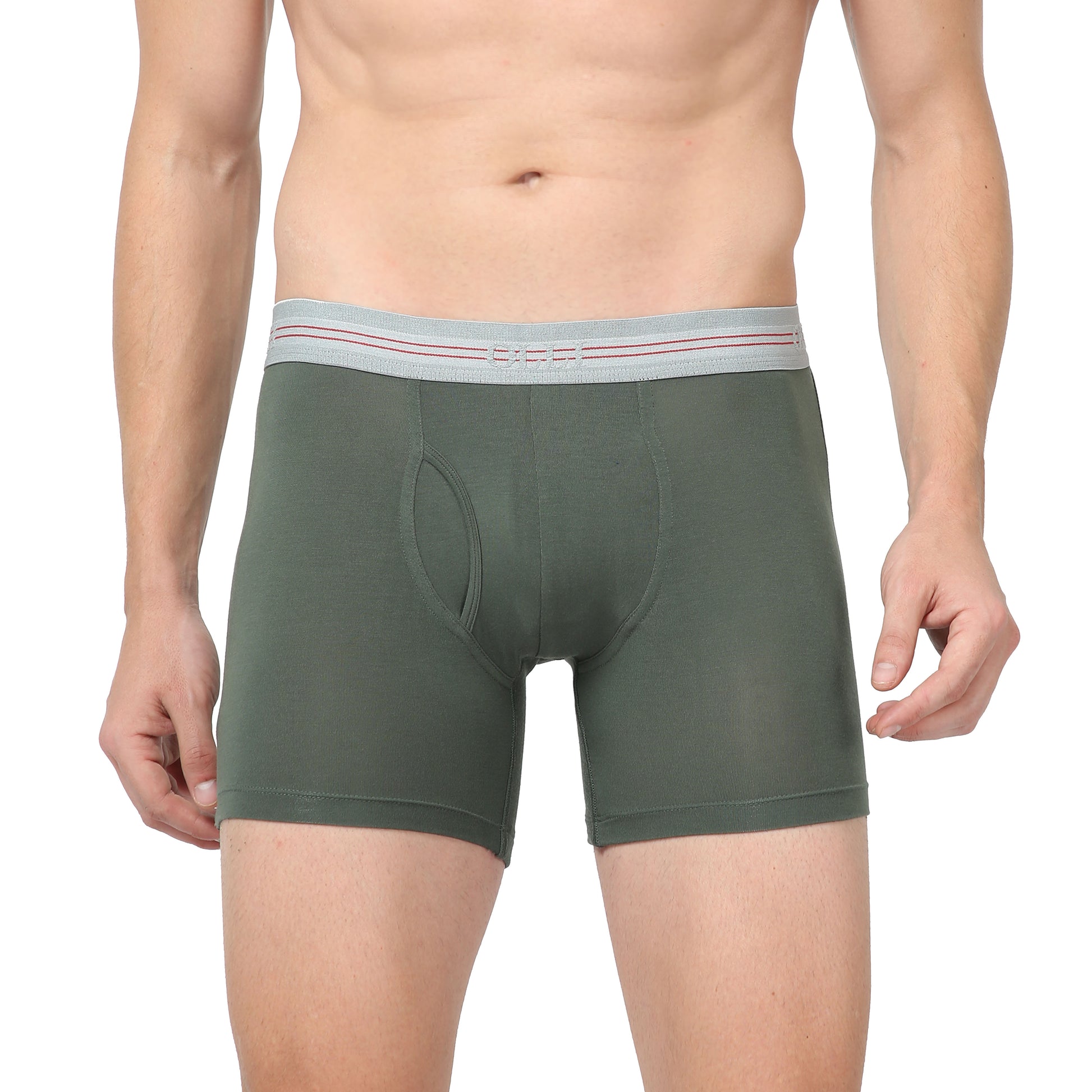 Men's Micro Modal Olive Boxer Brief