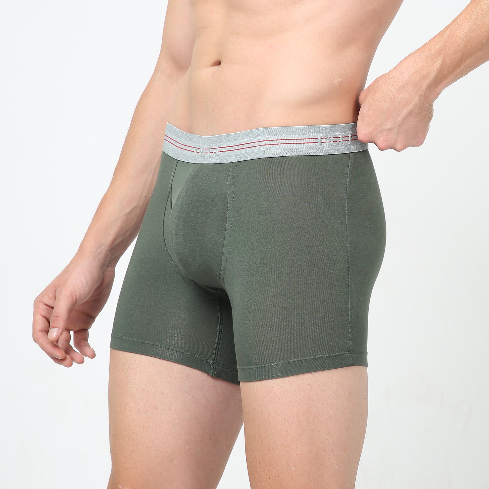 Men's Micro Modal Olive Boxer Brief