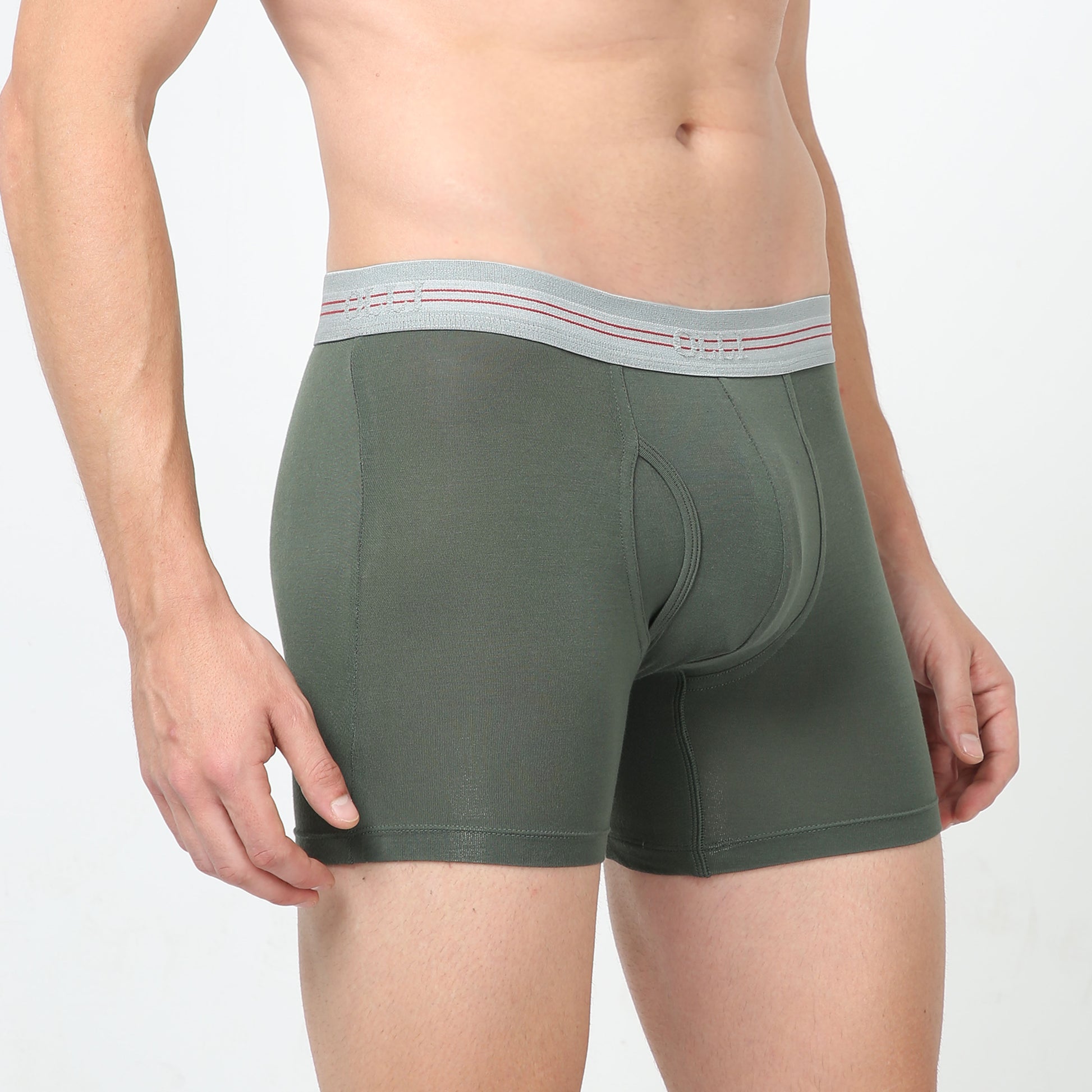 Men's Micro Modal Olive Boxer Brief