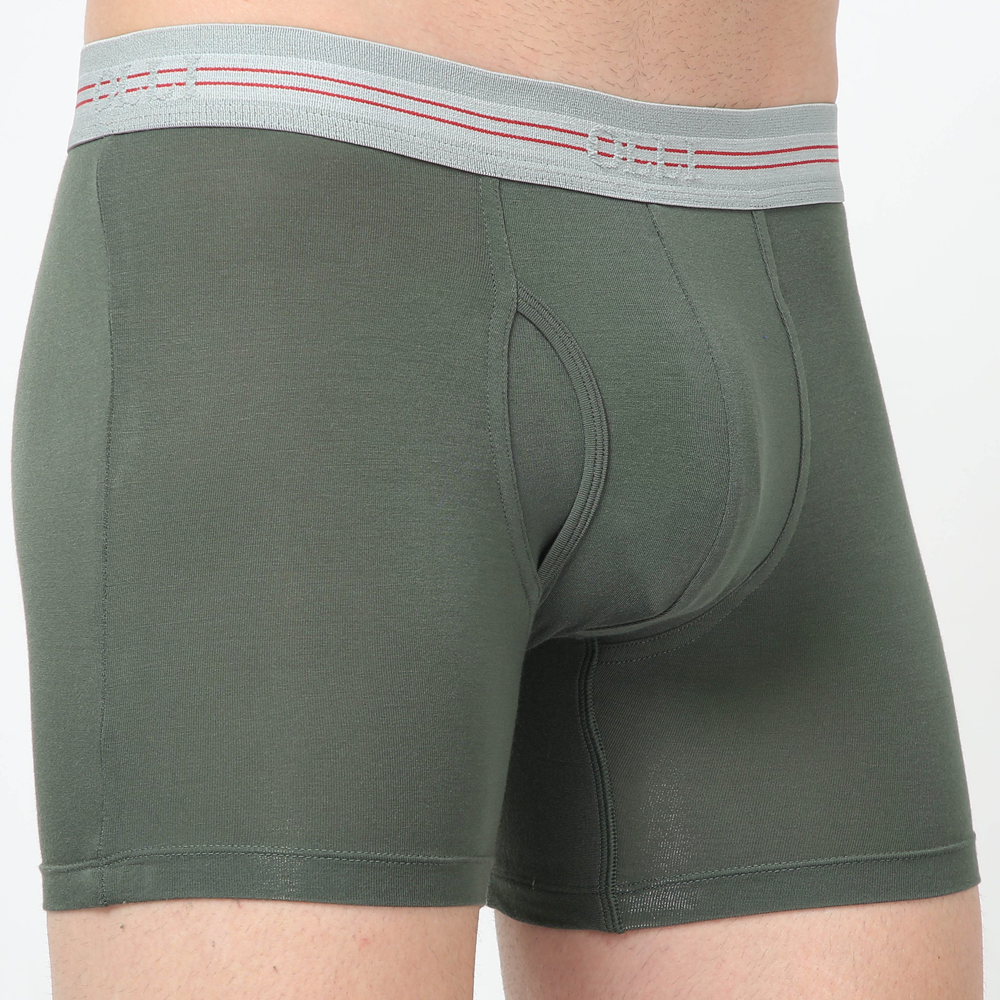 Men's Micro Modal Olive Boxer Brief