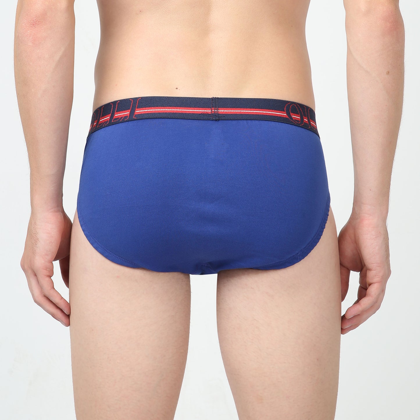 Men's super Combed Cotton Rib Blue Brief