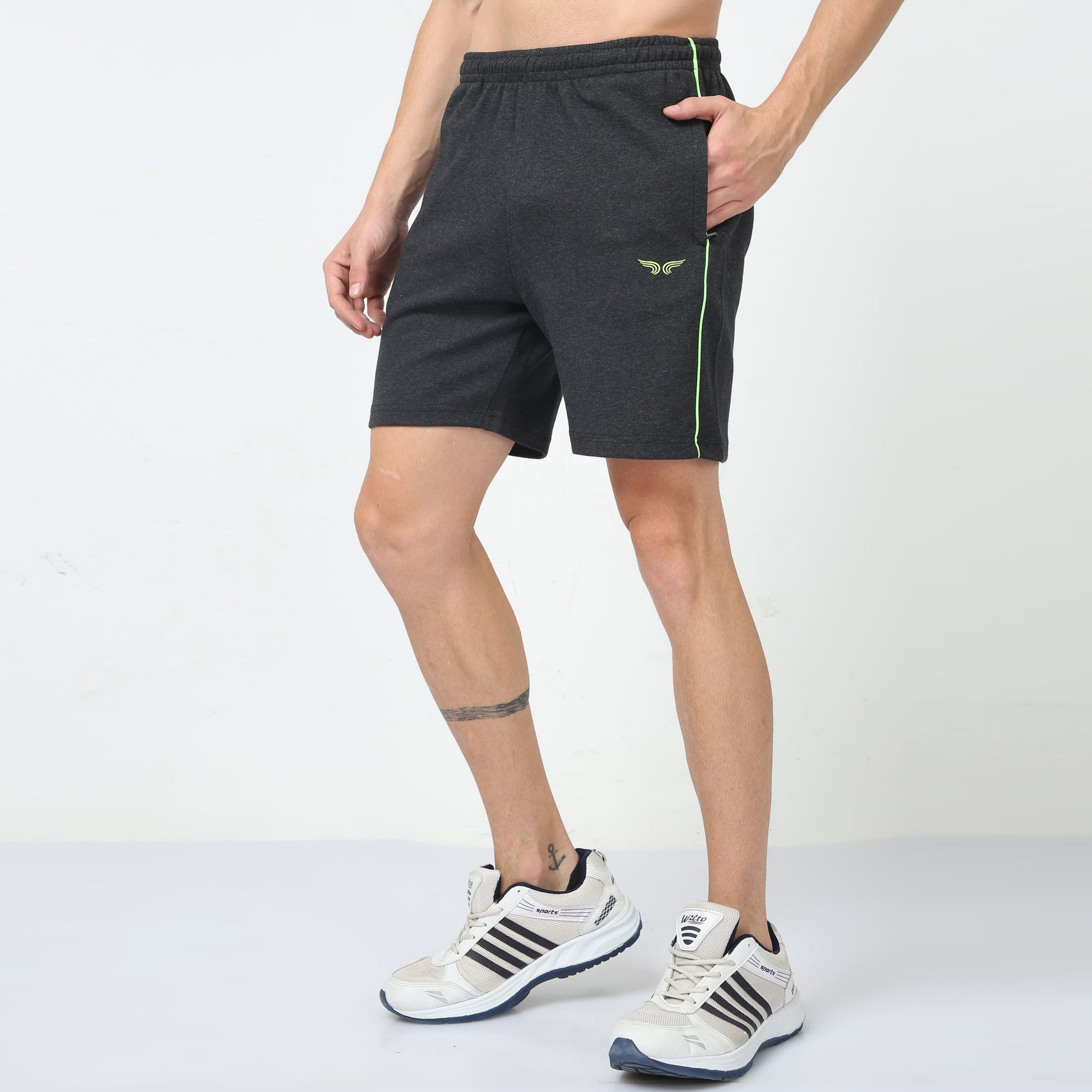 black cotton shorts