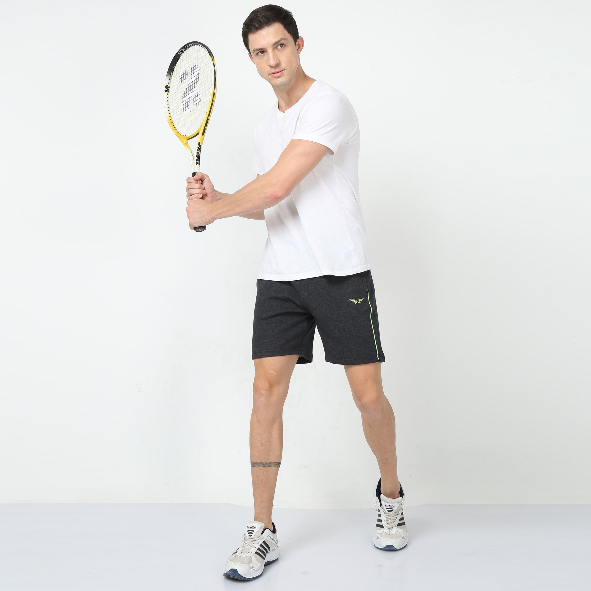 black cotton shorts