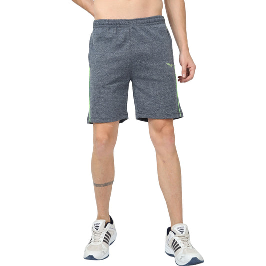 Men's Cotton Dark Grey Melange Shorts