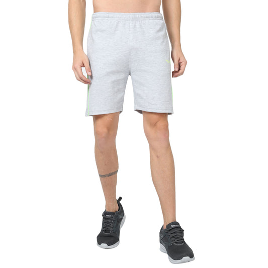 Men's Cotton Light Grey Melange Shorts