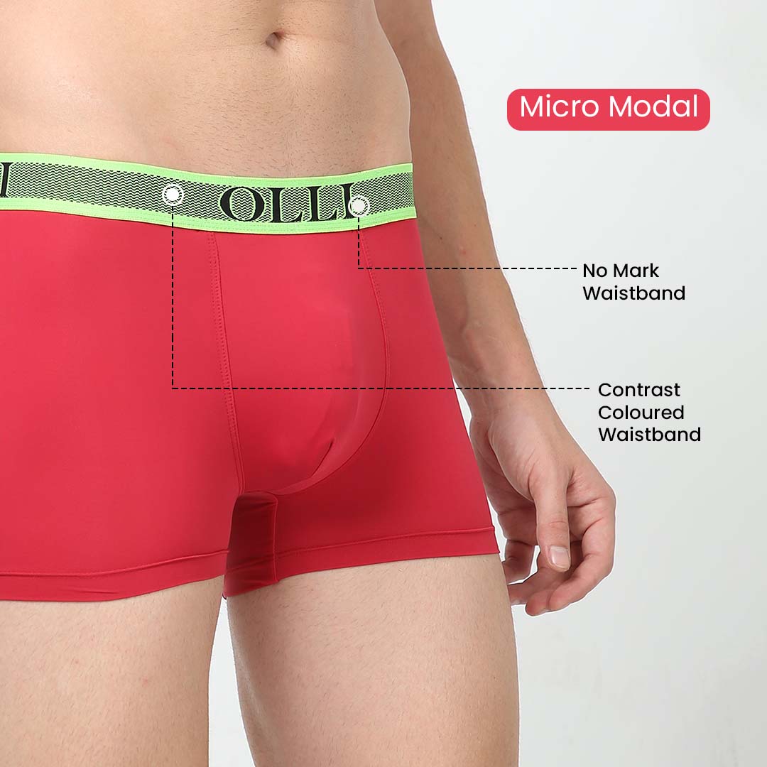 Men's Microfiber Maroon Trunk