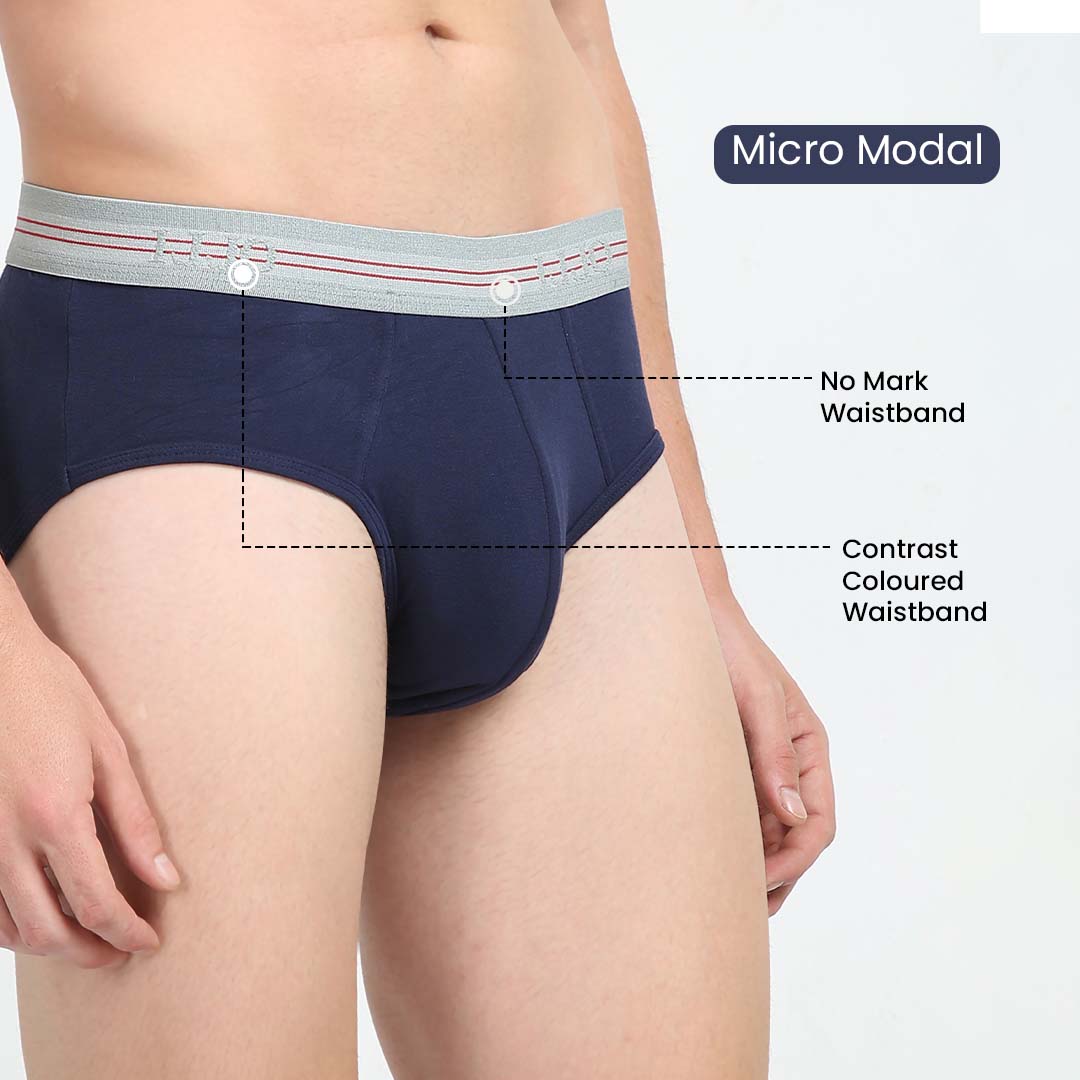 Men Micro Modal Navy Brief