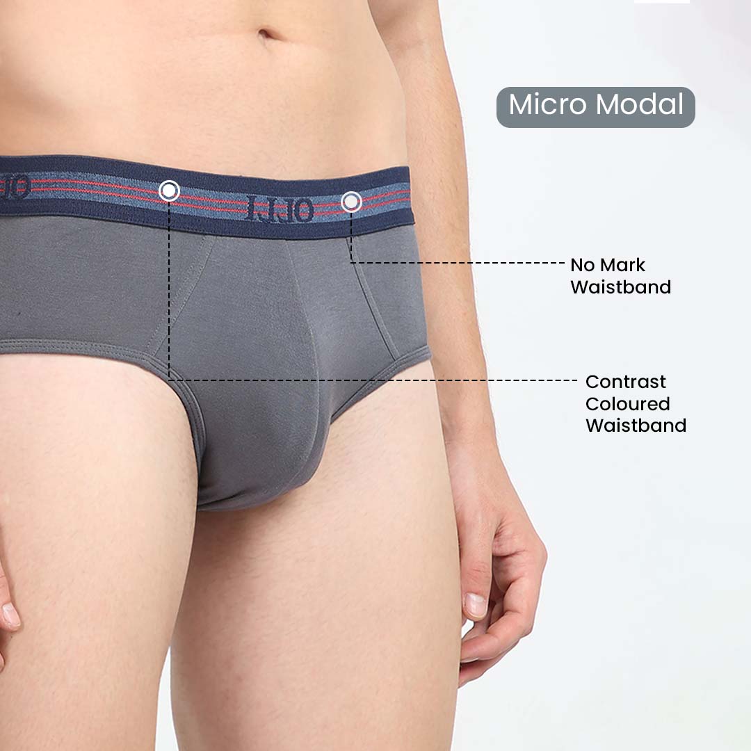 Men's Micro Modal Grey Brief