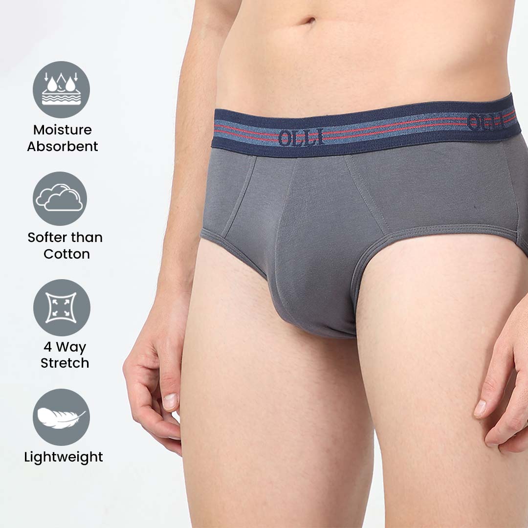 Men's Micro Modal Grey Brief