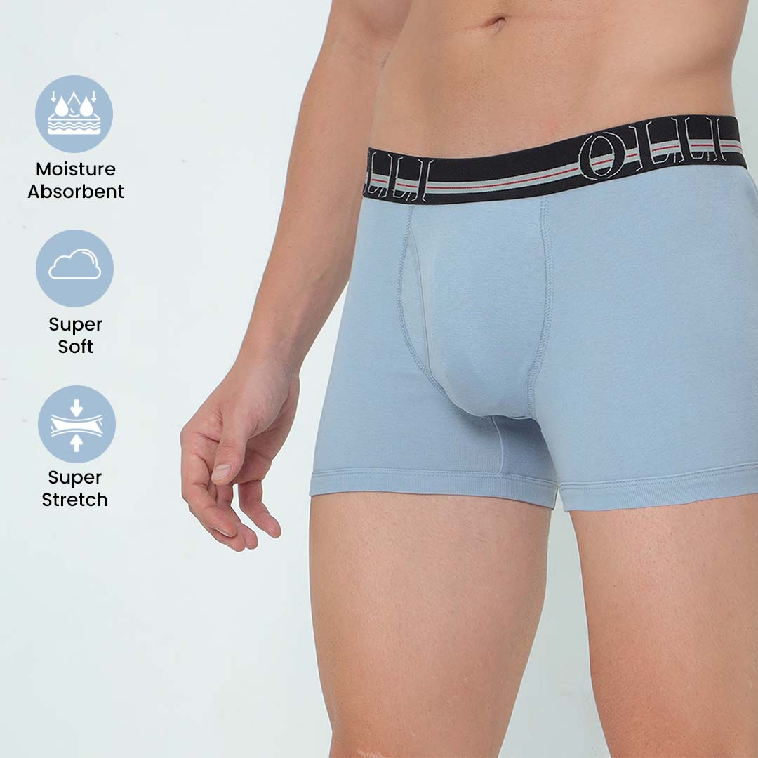 Men's super Combed Cotton Sky Blue Trunk