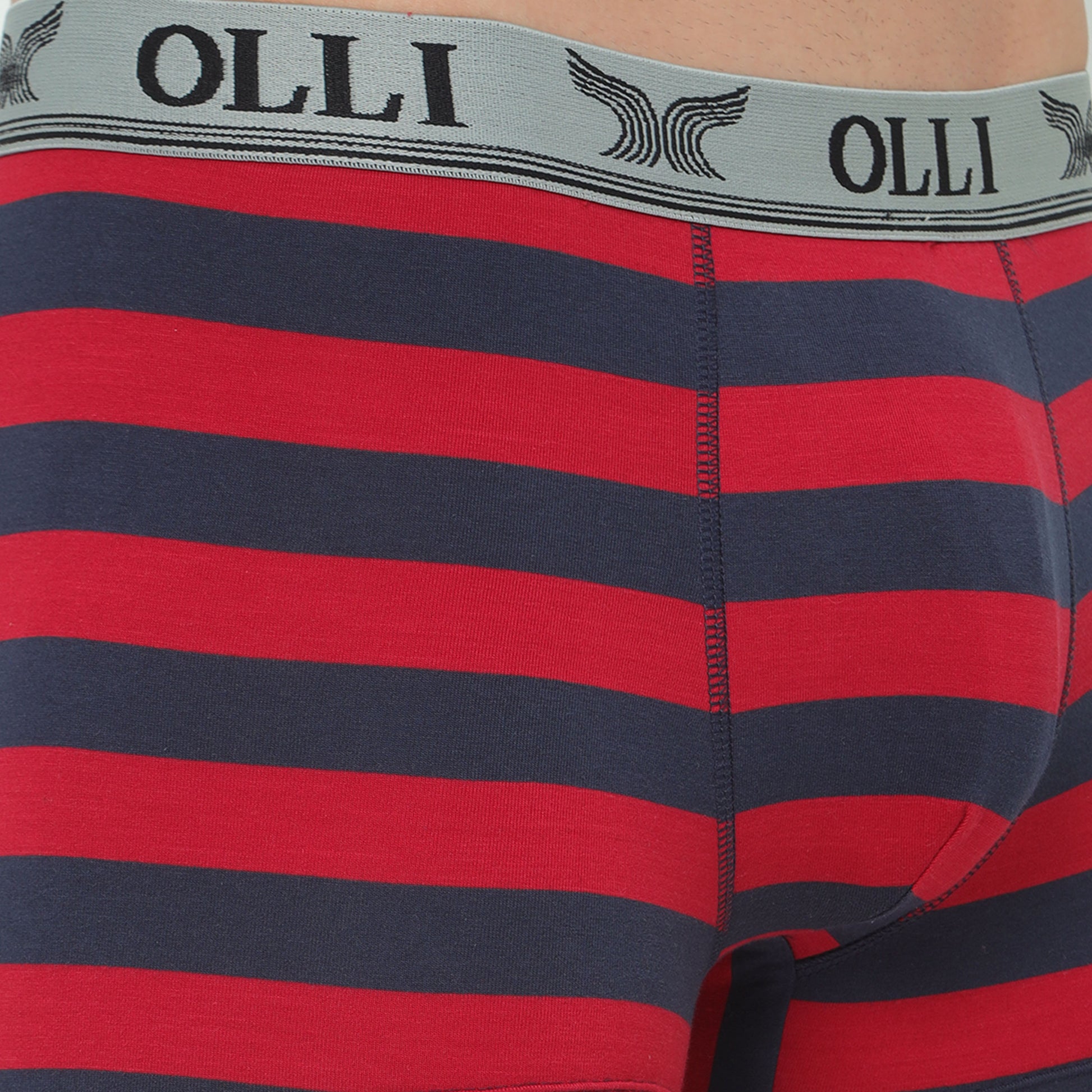 Men's Super Combed Cotton Maroon and Navy Trunk