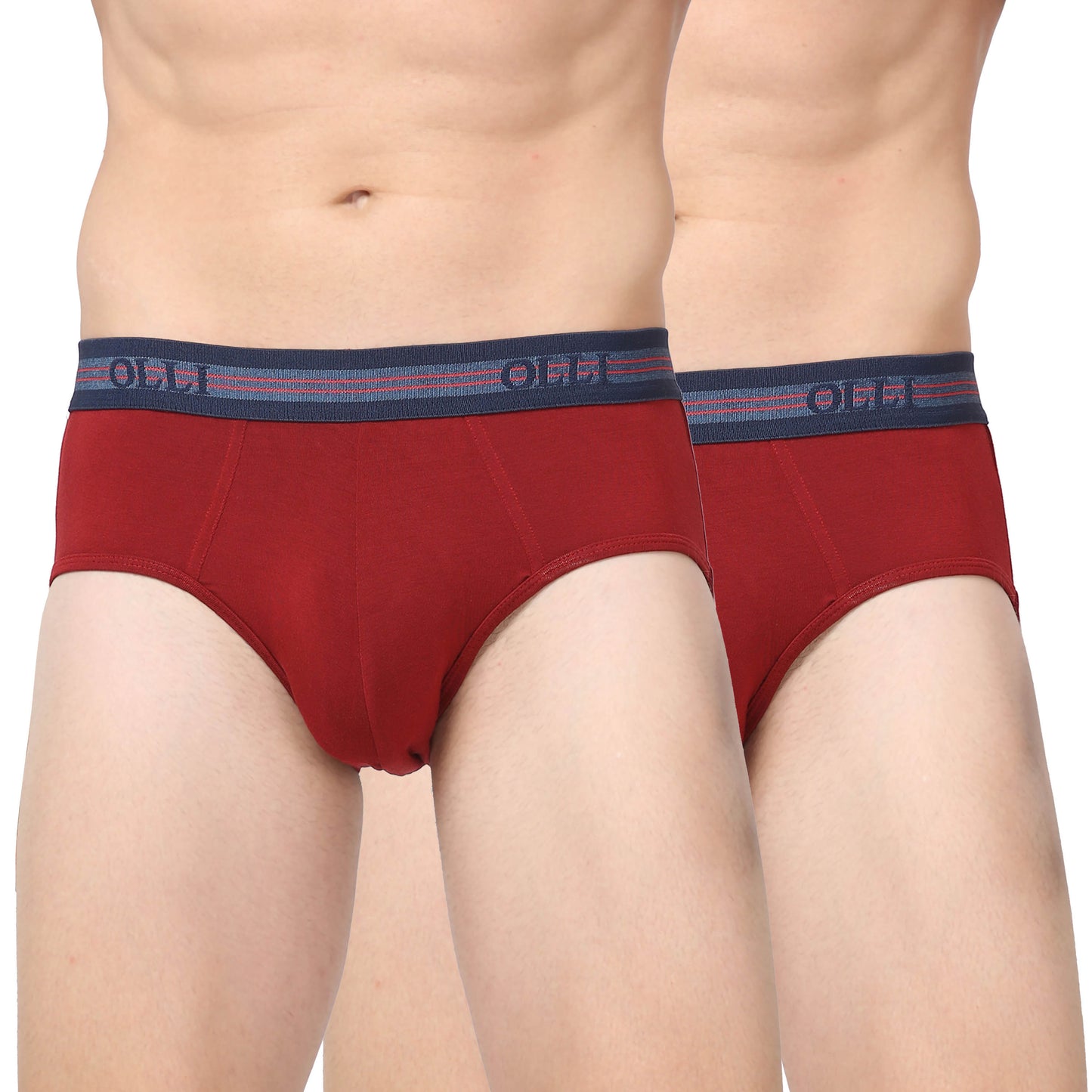Men's Rust Micro Modal  Elastane Stretch Brief (Pack of 2)