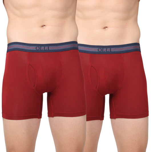 Men's Rust Micro Modal Elastane Stretch Boxer Brief (Pack of 2)